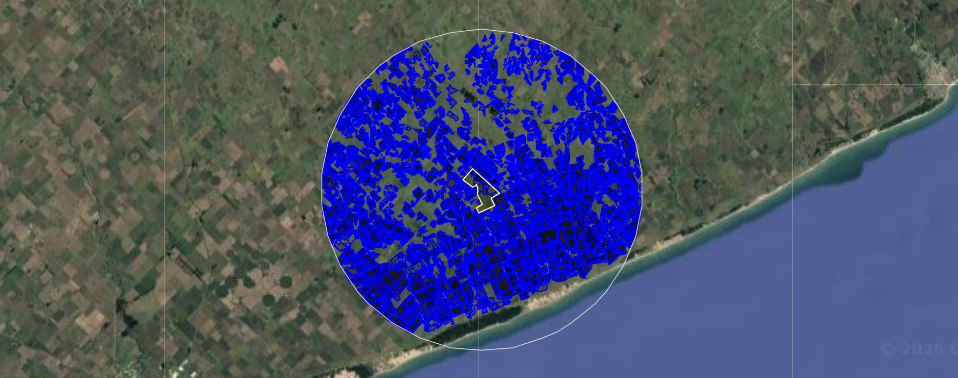 Classified lots by crop map